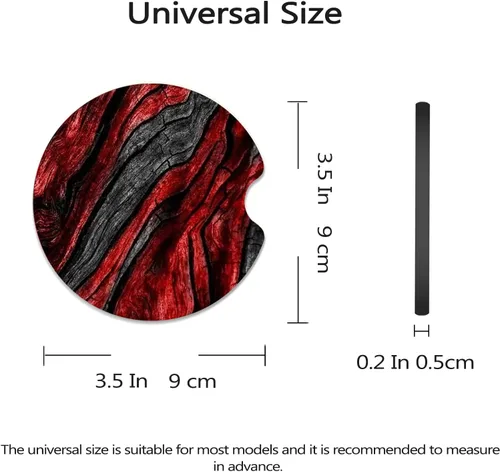 Vista 3 de Posavasos de coche de 3.5 pulgadas para portavasos, paquete de 2 posavasos de goma universales antideslizantes grandes para mujeres, accesorios