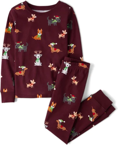 Vista 63 de The Children's Place Pijama de Navidad unisex para bebé, algodón