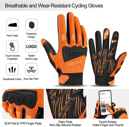 Vista 9 de INBIKE MTB BMX ATV - Guantes de ciclismo para carrera de motocross, bicicleta de montaña, DH