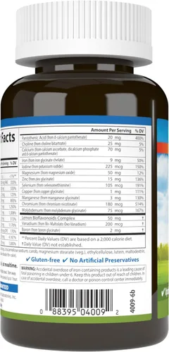 Vista 3 de Carlson - Super 1 Diario, Fórmula múltiple vegetariana, multivitamínico, bienestar óptimo, 60 tabletas