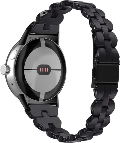 Vista 2 de Compatible con Google Pixel Watch 4 3 1.614 in/Pixel Watch 2 1 bandas para mujer, elegante pulsera de resina de repuesto ajustable
