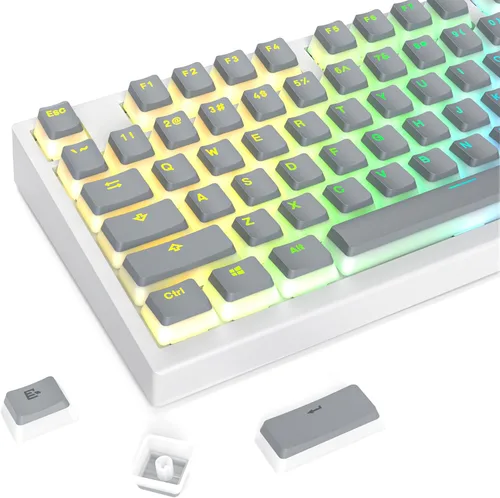 Vista 10 de Owpkeenthy Teclas de carbono retro perfil SA de 150 teclas personalizadas de ABS Doubleshot Juego de teclas con barra espaciadora dividida