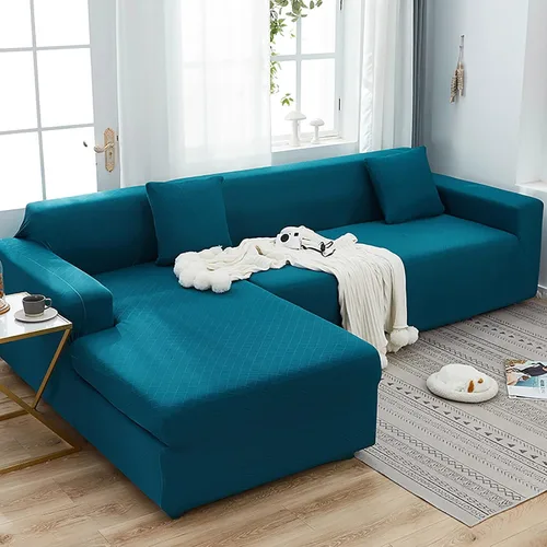 Vista 15 de Konsilsa Funda de sofá modular de alta elasticidad, fundas de sofá lavables de jacquard suave con parte inferior elástica, protector de muebles