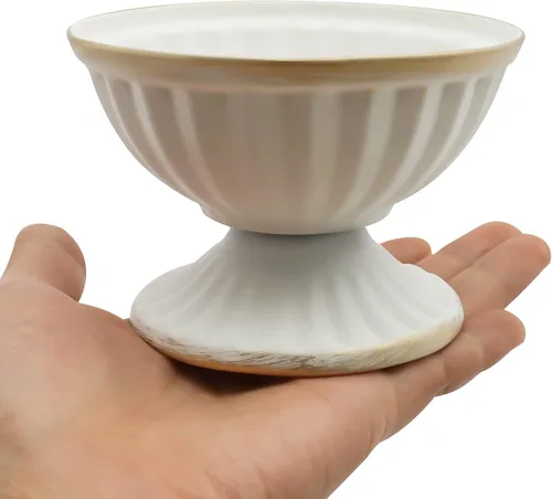 Vista 6 de Mini macetas blancas con arreglo de flores, 10 piezas para centro de mesa, mesa de boda de 2.6 pulgadas, decoración de maceta, maceta de trompeta