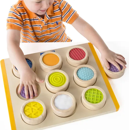 Vista 8 de Guidecraft Búsqueda táctil colorida y combinada: juego de memoria sensorial de texturas suaves para niños pequeños
