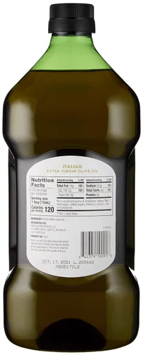 Vista 2 de Happy Belly - Aceite de oliva virgen extra italiano, 67.6 onzas líquidas, paquete de 6