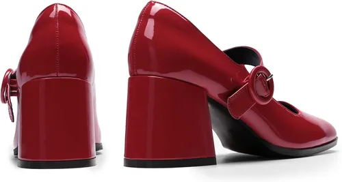 Vista 4 de DREAM PAIRS Tacones gruesos para mujer, tacones de bloque con punta cerrada, zapatos Mary Jane cómodos para vestir en la oficina o la iglesia