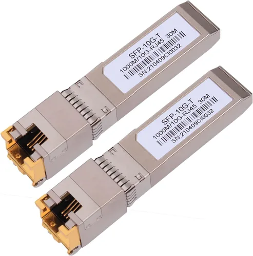 Vista 12 de 10 unidades 1000BASE-T Gigabit SFP a RJ45 transceptor modular de cobre Ethernet para Cisco, Meraki, Ubiquiti, D/TP Link, Supermicro, Netgear