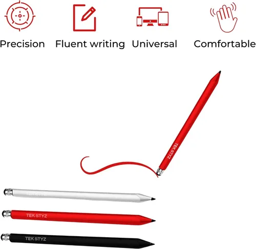 Vista 6 de Pro - Lápiz capacitivo resistivo universal 2 en 1, compatible con Amazon Fire HD 8 (2020), alta sensibilidad y precisión, tamaño matrimonial