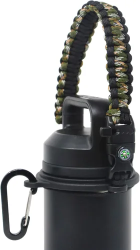 Vista 18 de One MissionX - Asa de cuerda paracord para botellas YETI Rambler de 46 onzas, 36 onzas, 26 onzas, 64 onzas, 18 onzas, 12 onzas, correa de transporte