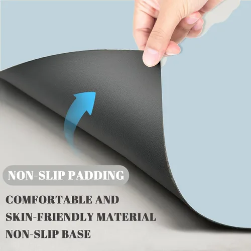 Vista 5 de Tapete de escritorio de borrado en seco, pizarra blanca de escritura borrable para hacer planes Waterproof Desk Pad, Non-Slip Large Desktop