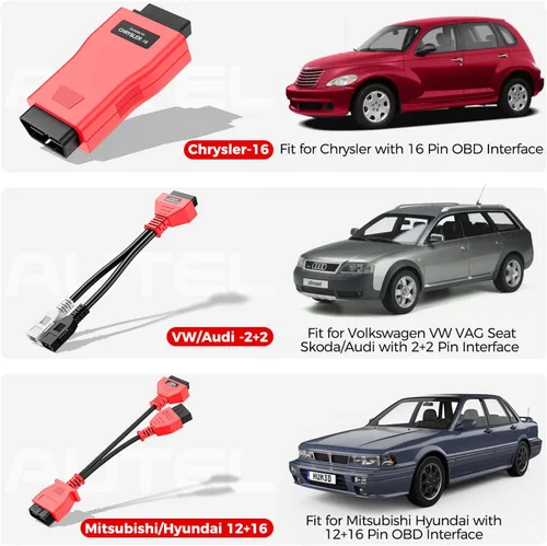 Vista 8 de Kit de Adaptadores Autel MaxiSys MSOBD2KIT No-OBDII, 9 Piezas de Conector para Diagnóstico de Vehículo OBD 1, Conectores Compatibles con OE, Soporta