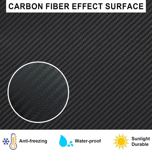 Vista 7 de [Usado] Aletas universales para barro con efecto de fibra de carbono, protectores contra salpicaduras, guardabarros, guardabarros, guardabarros