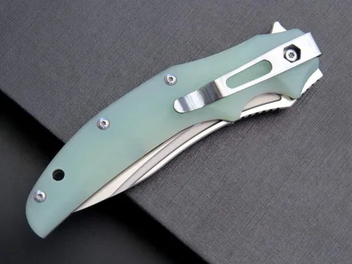 Vista 9 de Eafengrow EF951 Cuchillo plegable, hoja D2 y mango G10 con bloqueo de forro de rodamiento de bolas, cuchillo de bolsillo EDC para supervivencia
