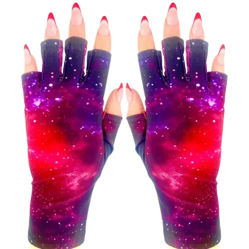 Vista 51 de ManiGlovz - Guantes de uñas originales con protección UPF 50+ UV Manicura de gel y guantes anti UV sin dedos para mujeres Se pueden utilizar