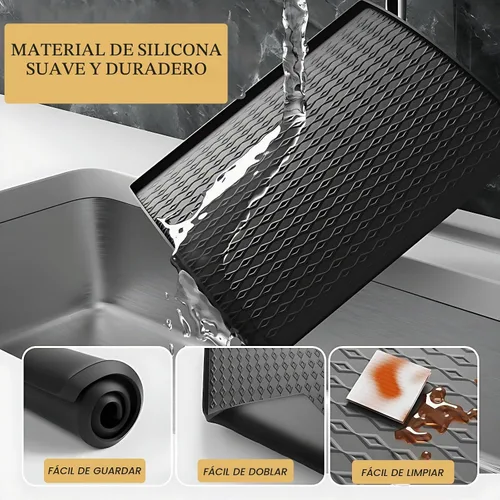 Vista 6 de Tapete protector superior de silicona para lavadora y secadora, 25.6 x 23.6 pulgadas, antideslizante, impermeable, resistente al calor, resistente