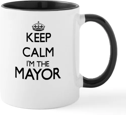 Vista 24 de CafePress I Love Mayor Mug Taza de café de cerámica de 11 oz (11.0 fl oz)