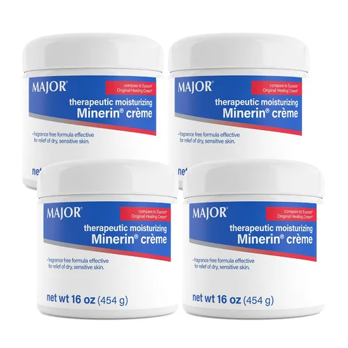 Vista 11 de MAJOR Minerin Créme hidratante terapéutico, crema hidratante corporal para piel seca, sin fragancia, 16 onzas (paquete de 1)