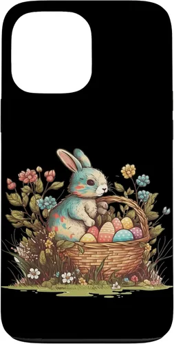 Vista 24 de Happy Easter Day Easter Bunny Happy Easter Egg Basket Case for iPhone 17