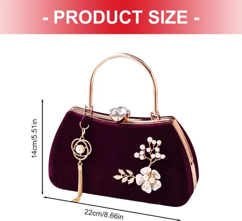 Vista 9 de Elegante bolso de noche con cadena de metal desmontable bolso de hombro de moda bolso casual para mujeres fiesta de boda