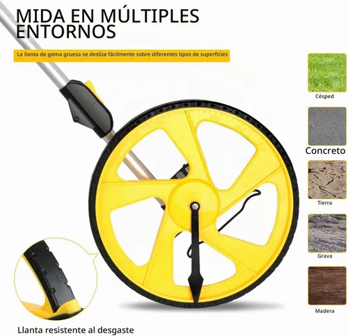 Vista 5 de Zozen Rueda de medición en metros, plegado doble/un reset dominante