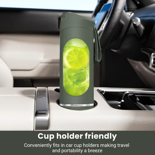 Vista 7 de Batidora portátil para batidos, 500ML USB recargable Juicer Cup (verde)