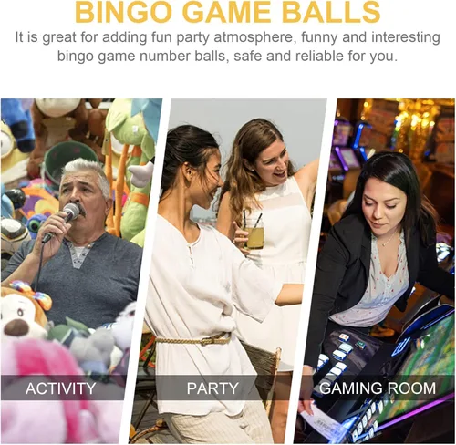 Vista 8 de Zerodeko - 49 bolas de bingo numeradas de 1 a 49 bolas de plástico de repuesto para juegos de bingo, bolas numeradas para juegos de fiesta