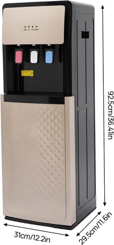 Vista 9 de Bacocoo Dispensador de agua de carga inferior, dispensador de agua caliente y fría y a temperatura ambiente, 3 ajustes de temperatura, diseño