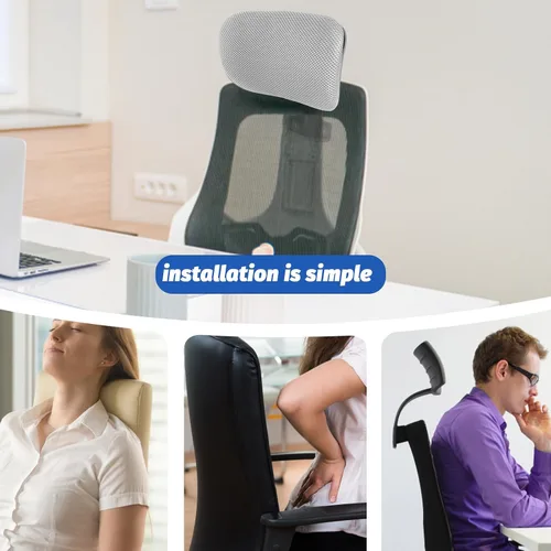 Vista 5 de Accesorio para reposacabezas de silla de oficina Universal: Extensión de silla de reposacabezas ajustable Accesorios de oficina - Cojín de soporte