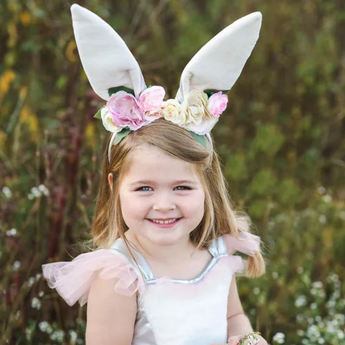 Vista 5 de Great Pretenders Woodland Bunny - Vestido y tocado de conejito - Talla 3-4 Juego imaginativo para edades de 3 a 4 años