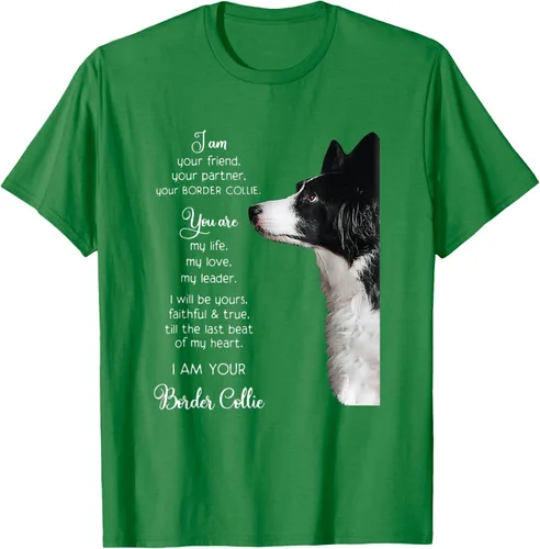 Vista 4 de Funny I Am Your Friend Your Partner Your Border Collie - Camiseta de regalo, Negro, S