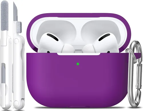 Vista 78 de R-fun for AirPods 2nd/1st Case Silicone Cover, Banana Violet Violeta plátano