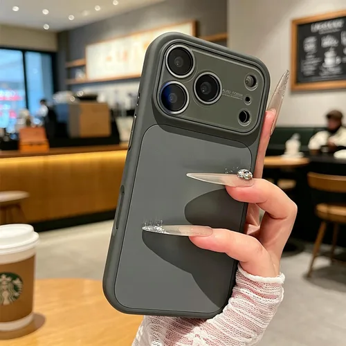 Vista 2 de Funda de silicona líquida para iPhone 17 Pro Max equipada con película protectora de lente, anticolisión suave al tacto y resistente a las manchas
