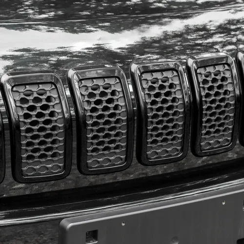 Vista 4 de JeCar Insertos de Parrilla ABS Kit de Moldura de Cubierta de Rejilla Compatible con Jeep Cherokee 2019-2021 KL, Negro