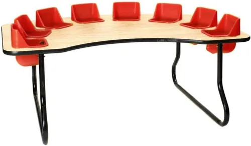 Vista 7 de Mesa de 8 asientos para niños pequeños, 27 pulgadas de alto