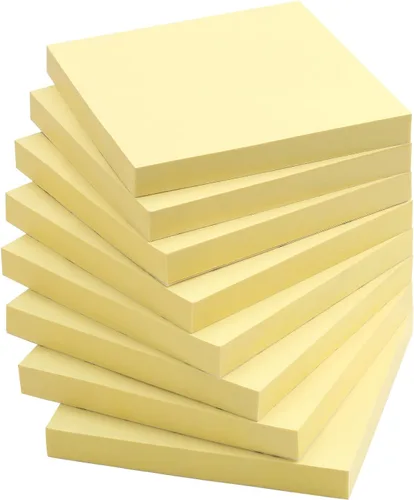 Vista 8 de Notas adhesivas de 3 x 3 pulgadas, autoadhesivas, 8 blocs, 80 hojas/bloc Azul