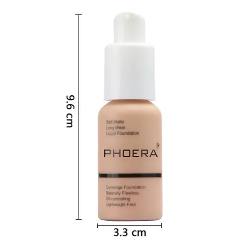Vista 7 de PHOERA - Base de maquillaje mate, corrector de control de aceite, maquillaje impermeable de larga duración, base de cobertura completa