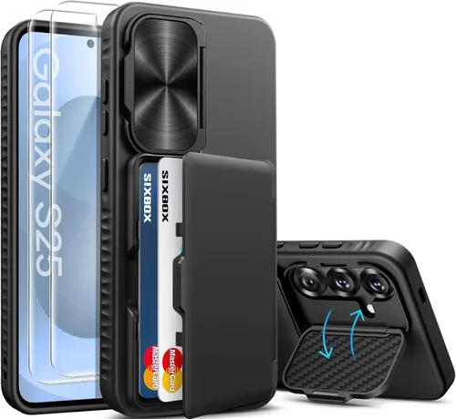 Vista 38 de Funda Cartera para Samsung Galaxy S25+ Plus, con Soporte Integrado y Portarjetas y Cubierta de Cámara, Funda Cartera Multifuncional con Atril