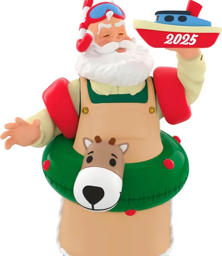 Vista 5 de Hallmark Keepsake Adorno de Navidad 2025, Toymaker Santa 2025, regalos de coleccionistas de Santa