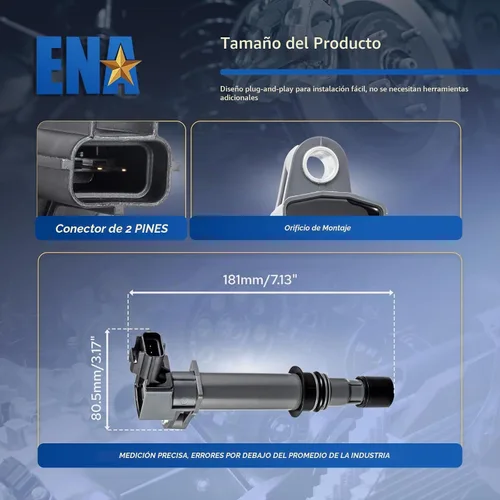 Vista 6 de ENA Juego de 6 bobinas de encendido compatibles con Dodge Jeep Mitsubishi Aspen Dakota Durango Ram 1500 Nitro Cherokee Commander Liberty Raider 3.7L