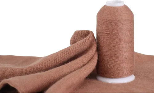 Vista 33 de Hilo 100% de cachemira, 100g de cachemira mongola lujosamente suave pura en cono para tejer a mano y ganchillo (flor beige)