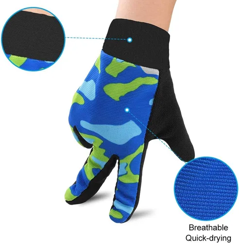 Vista 4 de Accmor Guantes de ciclismo para niños, transpirables, antideslizantes, guantes de dedo completo para niños, ciclismo, escalada, equitación, ciclismo