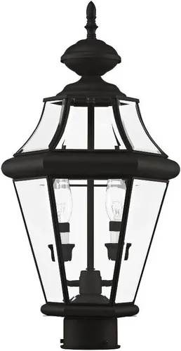 Vista 6 de Livex Lighting 2264-02 - Farol de poste para exteriores, 2 luces, latón pulido