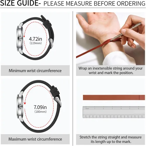 Vista 3 de Letoff Reloj analógico clásico, esfera arcoíris con números arábigos, banda de silicona, resistente al agua hasta 98.4 ft Black/silver