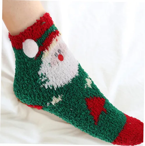 Vista 2 de KOMBIUDA 2 Pairs Socks Transparent Ball Christmas Balls Miss Comfortable Gift Fabric