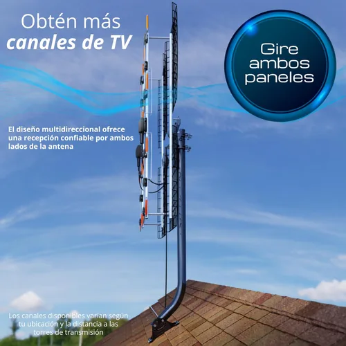 Vista 8 de Antennas Direct Antena HDTV para exteriores Bowtie UHF de 8 elementos, multidireccional, rango de más de 70 millas, TV 4K 8K UHD NEXTGEN
