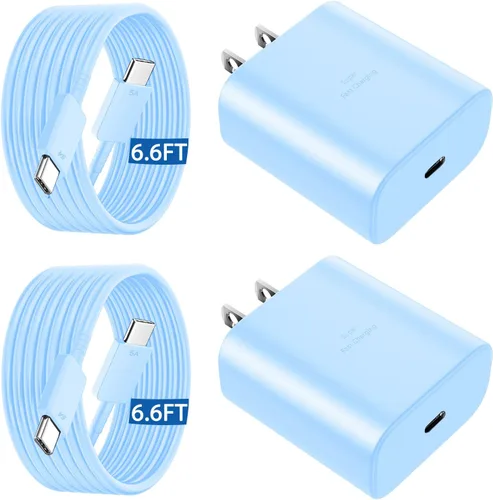 Vista 23 de Cargador USB C súper rápido de 45 W, cargador tipo C, bloque de carga rápida para teléfono Android con cable de carga tipo C de 3 pies para Samsung