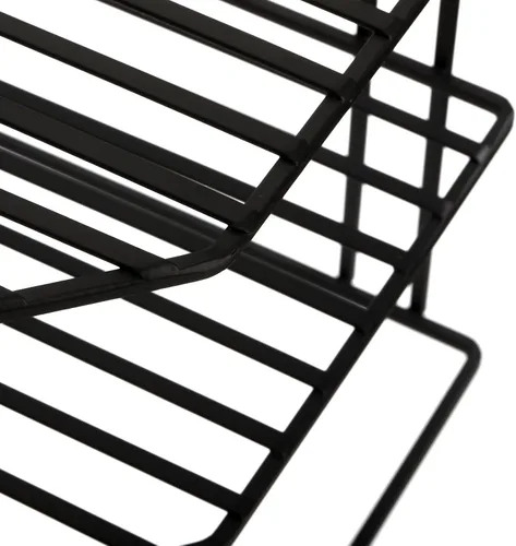 Vista 9 de Frcctre Estante de esquina de cocina de 3 niveles, organizador de armario y mostrador de cocina, 9 x 9 x 7.5 pulgadas, alambre de metal, organizador