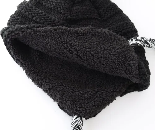 Vista 6 de Home Prefer Gorro de invierno con forro de sherpa para niños y niñas pequeñas con solapa para las orejas