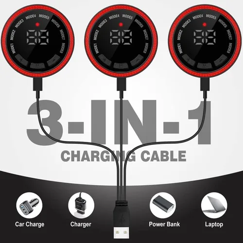 Vista 5 de Drezela Estimulador Muscular Electrónico, Estimulador de Abdominales Tonificador Muscular, Entrenador de Abdominales USB Recargable para Todo
